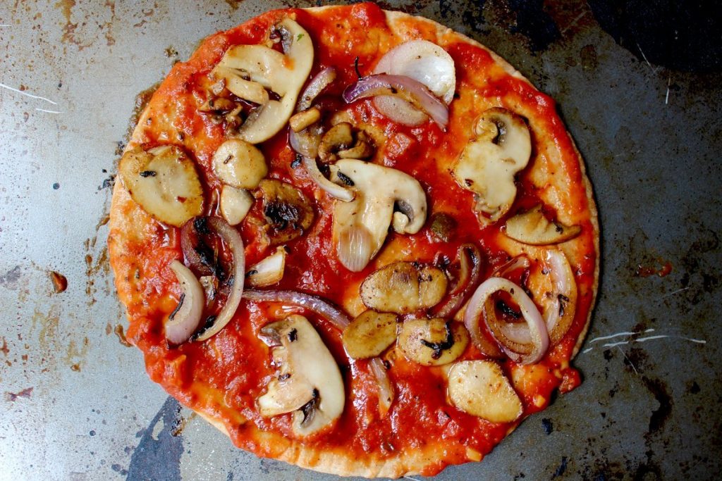 Goat Cheese Pita Pizza