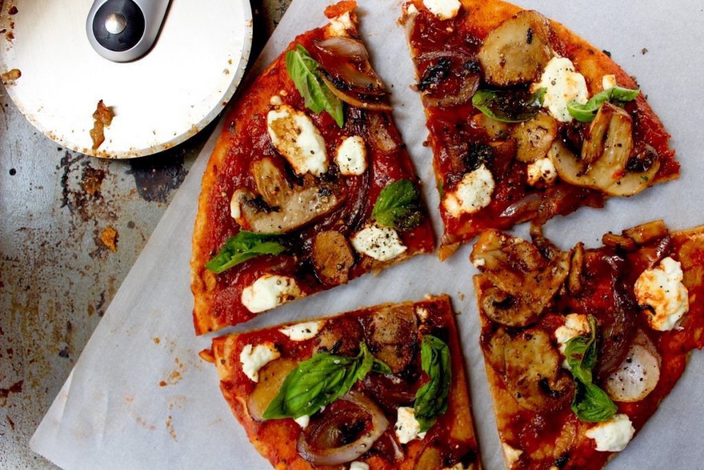 Goat Cheese Pita Pizza