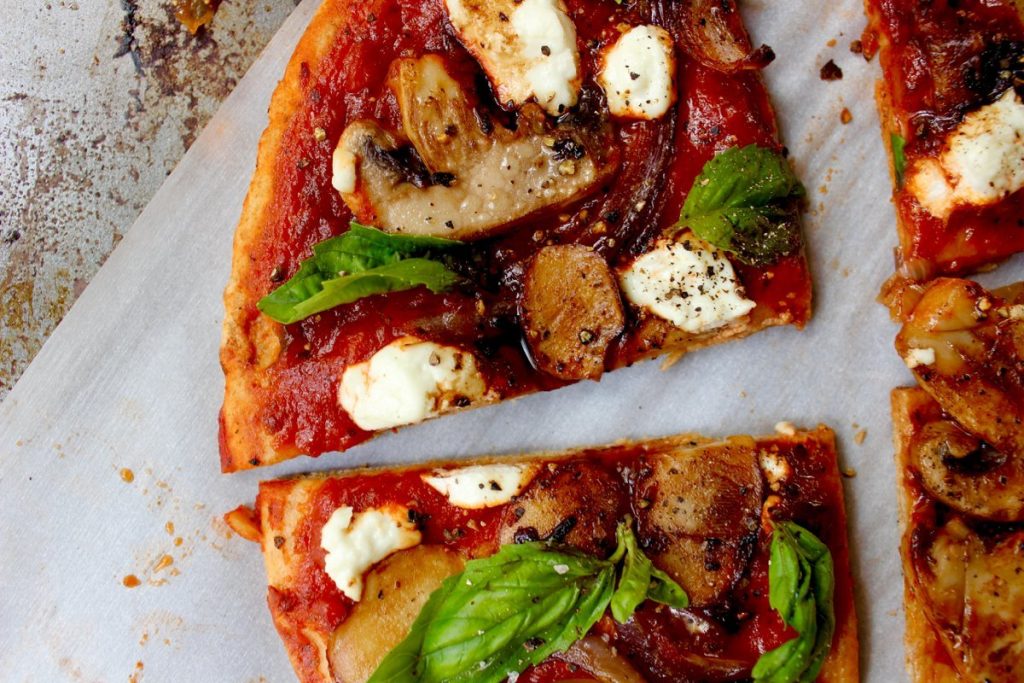 Goat Cheese Pita Pizza